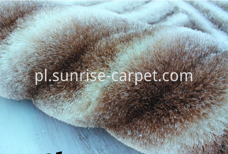 Polyester Shaggy 3D rug Beige color